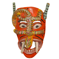 Máscara de Mojiganga de Diablo, Danza de los Diablos, Guerrero México